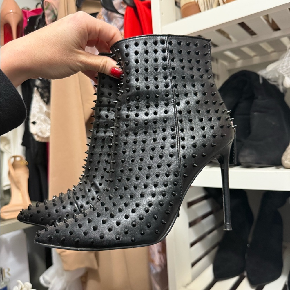 Studded Black Ankle Boots